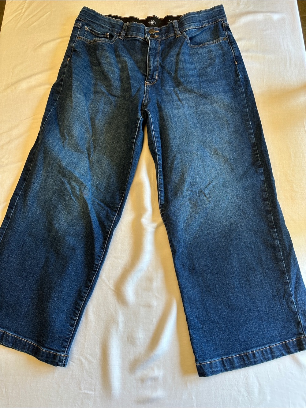 St. John's Bay Women's Dark Blue Wide Leg Jeans